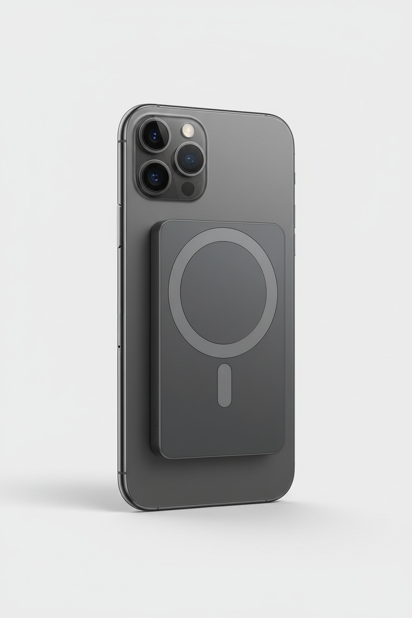 iPhone med MagSafe Powerbank - bakvy